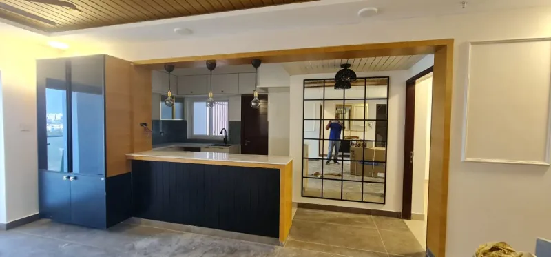 Contemporary 3BHK Apartment – Full Home interior in Gachibowli, Hyderabad by Promax Interiors